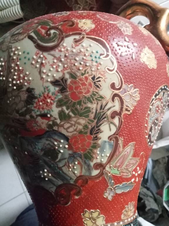 vase satsuma XIXème hauteur 31,5 cm x 24 cm | Puces Privées