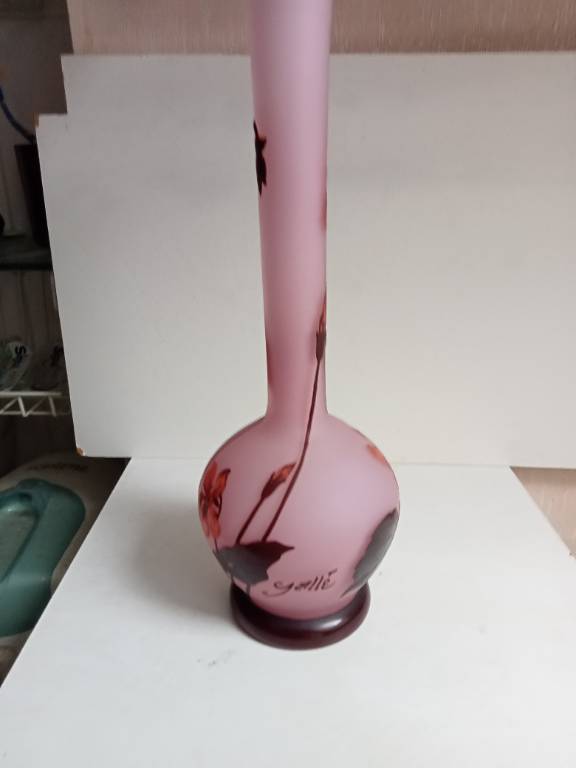 reproduction vase Gallé hauteur 39 cm | Puces Privées