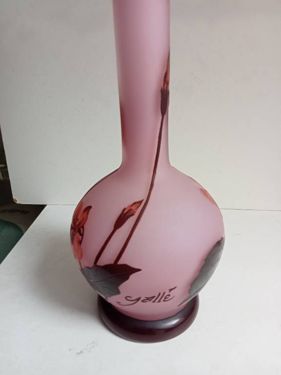 reproduction vase Gallé hauteur 39 cm | Puces Privées