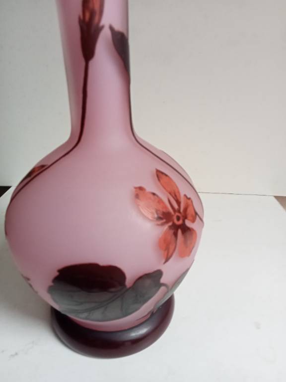 reproduction vase Gallé hauteur 39 cm | Puces Privées