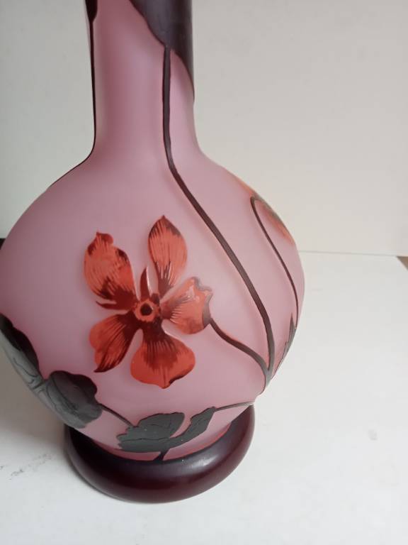 reproduction vase Gallé hauteur 39 cm | Puces Privées