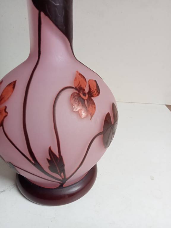 reproduction vase Gallé hauteur 39 cm | Puces Privées