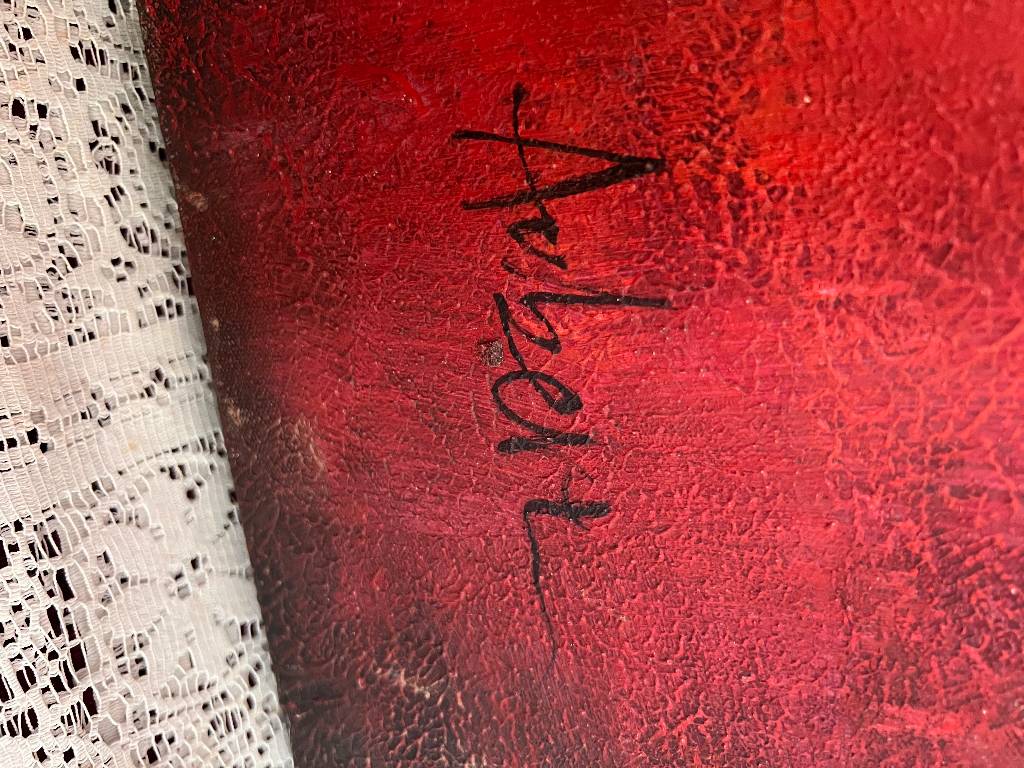 AUBERT - ACRYLIQUE SUR TOILE - 100 cm x100 cm PEINTURE ABSTRAITE | Puces Privées