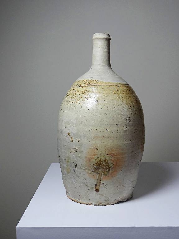 Bonbonne ancienne en grès de Puisaye émaillé, artisanat fin XIXe début XXe | Puces Privées