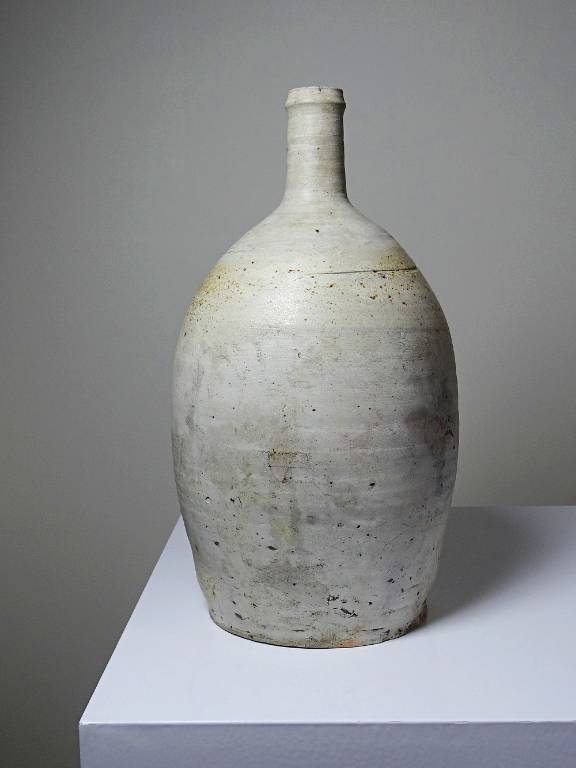 Bonbonne ancienne en grès de Puisaye émaillé, artisanat fin XIXe début XXe | Puces Privées