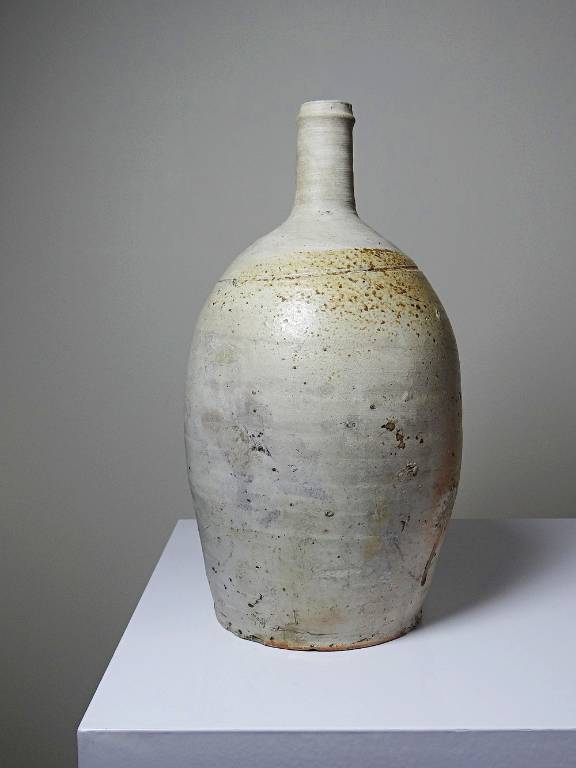 Bonbonne ancienne en grès de Puisaye émaillé, artisanat fin XIXe début XXe | Puces Privées