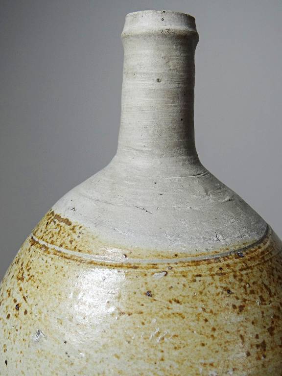 Bonbonne ancienne en grès de Puisaye émaillé, artisanat fin XIXe début XXe | Puces Privées
