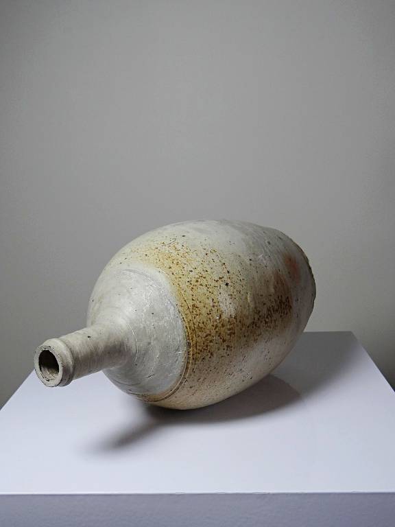Bonbonne ancienne en grès de Puisaye émaillé, artisanat fin XIXe début XXe | Puces Privées