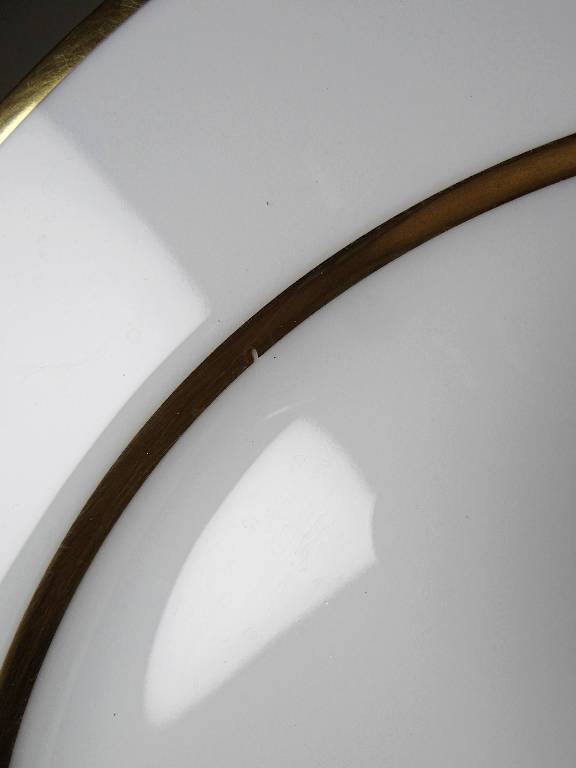 3 Assiettes plates en porcelaine Bernardaud Limoges modèle Sparte vintage | Puces Privées
