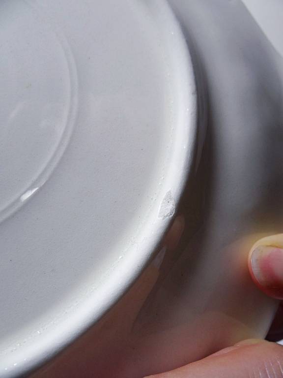 Service à poisson vintage en faïence Tchécoslovaque, 6 assiettes et un plat | Puces Privées