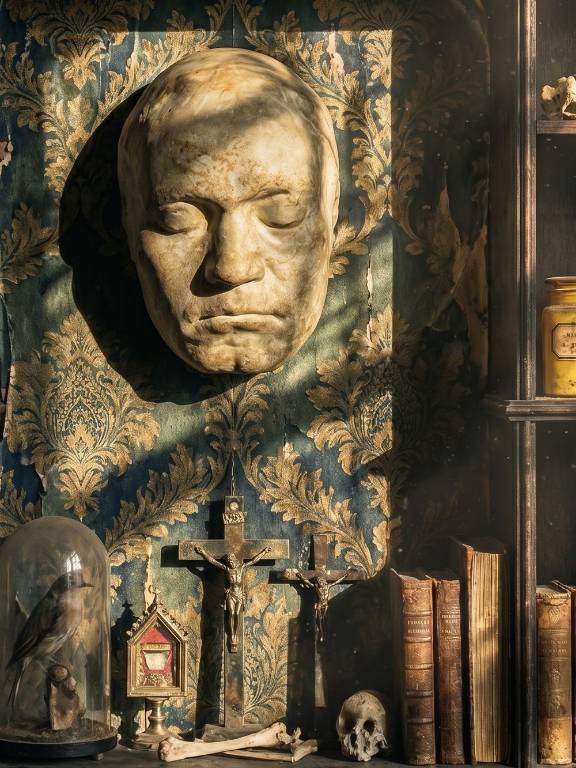 Masque mortuaire de Beethoven en plâtre, début XXe siècle | Puces Privées