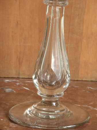 No - 57 -  Lampe à huile en verre  soufflé et taillé  ., Art populaire, Collections | Puces Privées