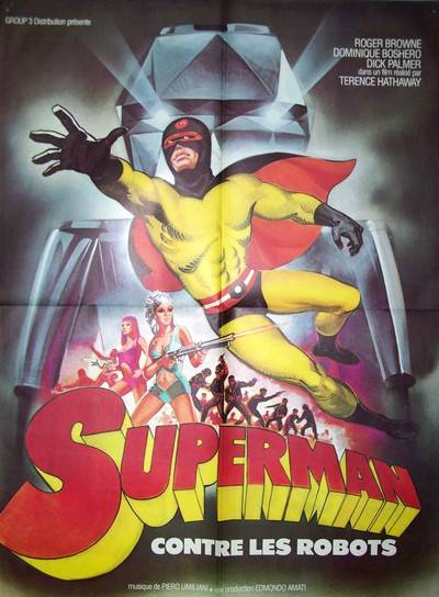 affiche cinéma Superman contre les robots, Affiches anciennes (cinéma, theâtre, publicitaire), Image | Puces Privées