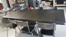 table à volet ART DECO en placage de palissandre de RIO,  atribuée à MERCIER FRERES, Tables, Mobilier | Puces Privées