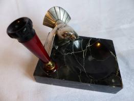 No - 366 - Max Le Verrier 1891 - 1973 Vide poche ou cendrier de forme  , lampe à huile gothique | Puces Privées