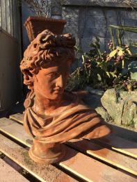 Grand nain de jardin vintage en bois sculpté 52 cm | Puces Privées