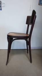 Chaise d'écolier originale en métal beige et bois clair, Chaises - tabourets, Sièges | Puces Privées