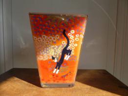 No- 308 - Rare verre de comptoir publicitaire  porte cuillères à absinthe | Puces Privées