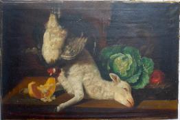 Bergére et ses moutons huile sur toile signée Giovanni DELLA ROCCA 1788-1858 | Puces Privées