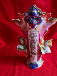 Rare vase de couleur rose en verre soufflé signé Sabino | Puces Privées