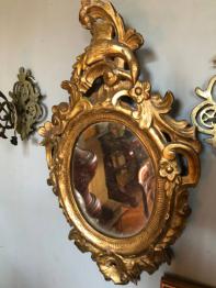 Très important miroir Régence doré a pare closes vers 1850-1880 | Puces Privées