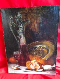 tableau huile sur toile vue de Camargue vers 1900-1920 | Puces Privées