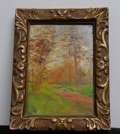 ancien tableau huile sur toile paysage aux moulins, Hollande? Louis Mathey 1893, XIX, Peinture | Puces Privées