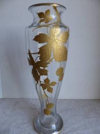 Grand vase GALLE en verre multicouche à décor lacustre vers 1900 | Puces Privées
