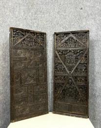 Boiseries anciennes, porte ancienne, volet ancien et persienne ancienne