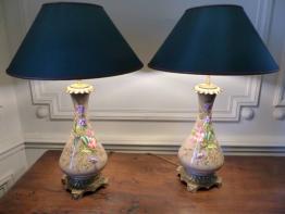 No - 61 - Lampe porcelaine et bronze 19ème siècle | Puces Privées