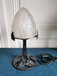 Art N°34 Lampe industrielle avec découpes 2 faces suspendues alu | Puces Privées