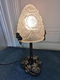 No - 371 - Belle lampe en laiton et bronze époque 1900 | Puces Privées