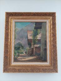 tableau huile sur toile vue de Camargue vers 1900-1920 | Puces Privées