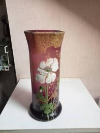 vase ancien couleur saumon hauteur 22 cm diamètre 14 cm | Puces Privées