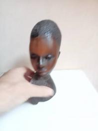 statuette ancienne art africain hauteur 19 cm x 8 cm, en bois | Puces Privées