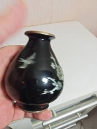 petit vase ancien cloisonné hauteur 12,5 cm diamètre 5 cm | Puces Privées