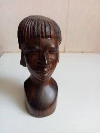 Statuette ancienne africaine en bois hauteur 10,5 cm x 3,5 cm | Puces Privées