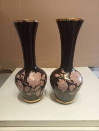 Paire de vases en porcelaine de Paris XIX eme siècle | Puces Privées