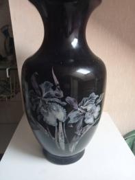 Vase ancien japonnais en céramique hauteur 21 cm diamètre 9 cm | Puces Privées