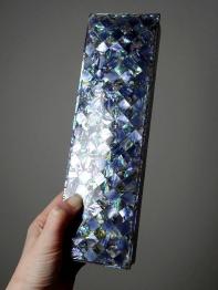 Grande boite triangulaire raku artisanal signé années vintage 90 | Puces Privées
