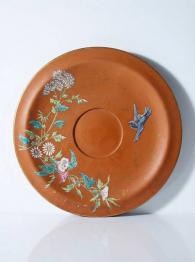 No - 305  - Fauré  Camille , Limoges France , émail No 1 sur 8 , bouquet de fleurs anémones | Puces Privées