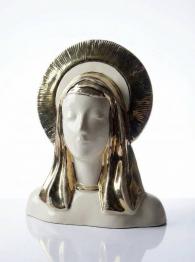 No - 236 - Christ en ivoire sur onyx encadré d'émaux  cloisonnés sur bronze doré époque 19 ème siècle | Puces Privées