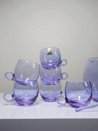 Boite ancien en pate de verre hauteur 9 cm diamètre 11 cm | Puces Privées