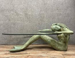 Table basse ancienne et ses 2 bouts de canapé | Puces Privées