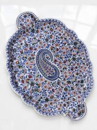Assiette en faience de l'Est, à décor de fleurs, XIXème Siècle | Puces Privées