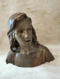 Sculpture statue David d'après Michel-Ange, reproduction en bronze hauteur 14 cm | Puces Privées