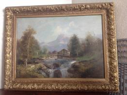 TABLEAU peinture sur bois du 19 ème siècle | Puces Privées