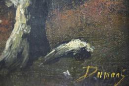 TABLEAU peinture sur bois du 19 ème siècle | Puces Privées