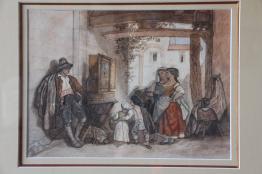 TABLEAU peinture sur bois du 19 ème siècle | Puces Privées