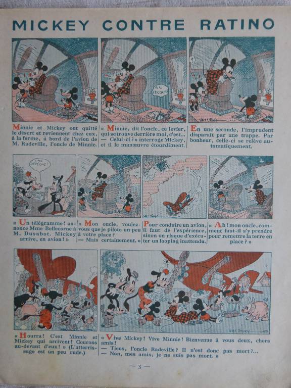 No - 99 -  Mickey contre Ratino année 1932 ., Jeunesse, Livres | Puces Privées